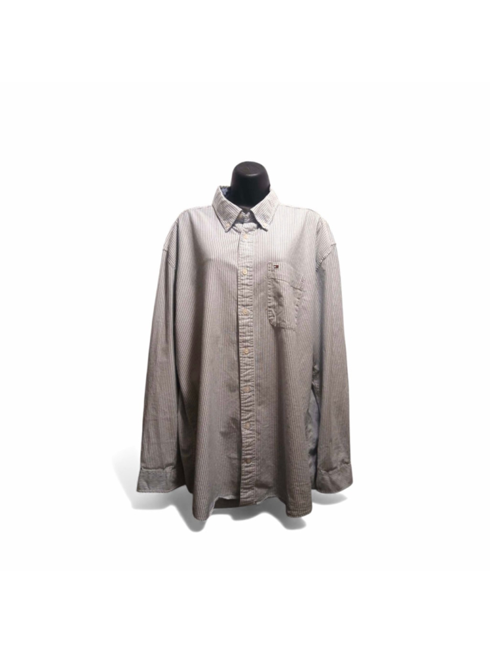 Tommy Hilfiger Men's Striped Cotton Button-Down Shirt - Size XXL - JC330